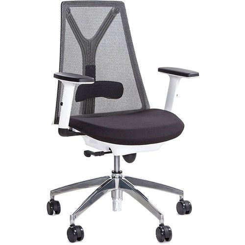 K2 NTR Anchor Executive Chair Mesh Back with Arms Stylish White Frame | Better Office