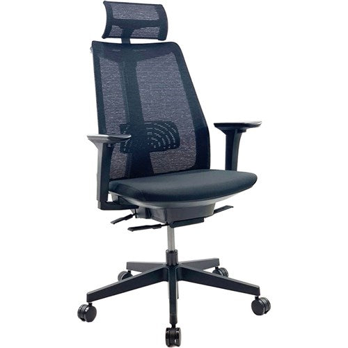 K2 NTR Vista Executive Chair Mesh Back with Headrest Black | Better Office