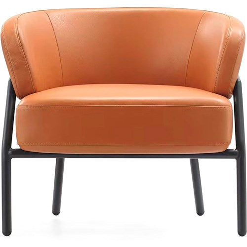 K2 EP Sorrento Lounge Chair Orange Leather