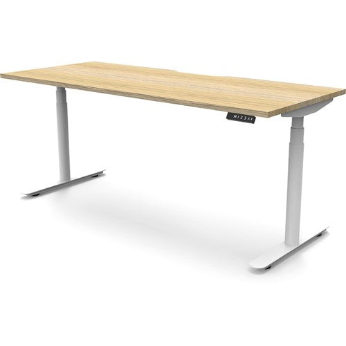 Rapidline Halo+ Single Sided Workstation 1500W x 750D x 1270mmH Oak/White
