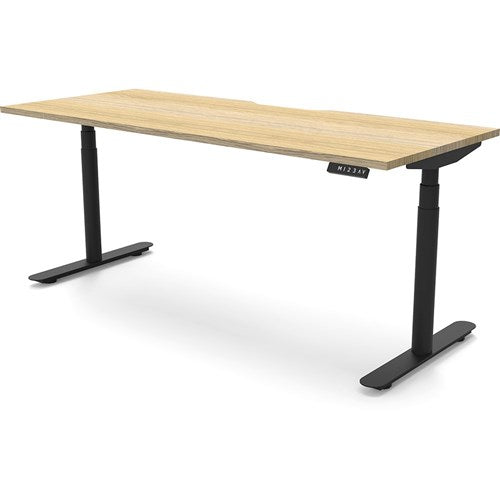 Rapidline Halo+ Single Sided Workstation 1800W x 750D x 1270mmH Oak/Black