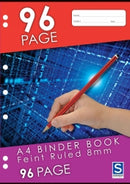 Binder Book Sovereign A4 8mm Ruled 96pg (PK10)