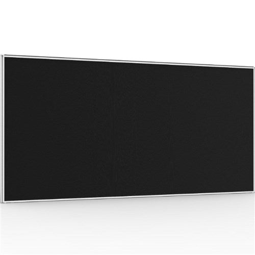 Rapidline SHUSH30+ Screen 1200W x 30D x 900mmH White Frame Black Pinnable Fabric