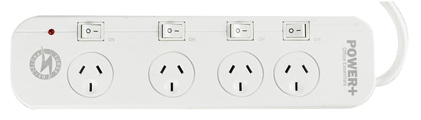 POWERBOARD 4 OUTLET WITH INDIV SWITCH/OVERLOAD PROTECTION/MASTER SWITCH