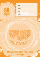 Sp- Project Book Splash A4 Plain/18mm Dotted Thirds 96pg Pk10