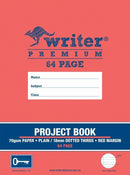 Project Book Writer Premium 64pg Plain/18mm Dotted Thirds + Margin Key