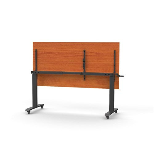 Rapidline Boost Height Adjust Flip Top Table 1500W x 750D x 725-1070mmH Cherry/Black