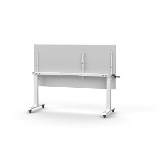 Rapidline Boost Height Adjust Flip Top Table 1800W x 750D x 725-1070mmH White/White