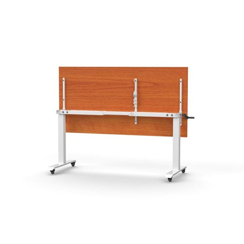 Rapidline Boost Height Adjust Flip Top Table 1800W x 900D x 725-1070mmH Cherry/White