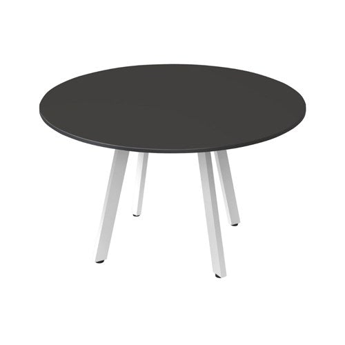 Rapidline Eternity Round Meeting 1200D x 730mmH Black Top White Base