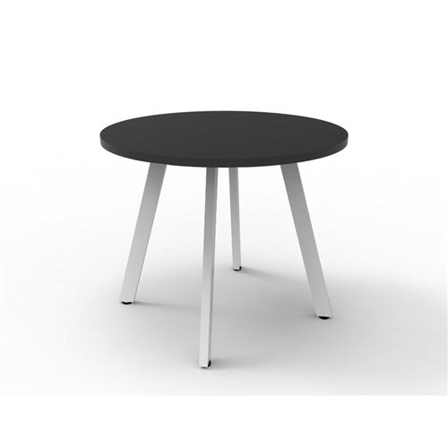 Rapidline Eternity Round Meeting 900D x 730mmH Black Top White Base
