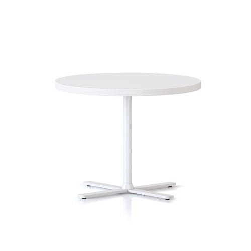 Rapidline Kolo Round Side Table 600D x 457mmH White Top White Base