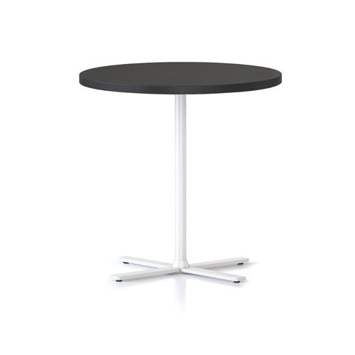 Rapidline Kolo Round Side Table 600D x 587mmH Black Top White Base