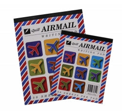 WRITING PAD AIRMAIL QUILL 7.5X6 RULED 50LF PK10