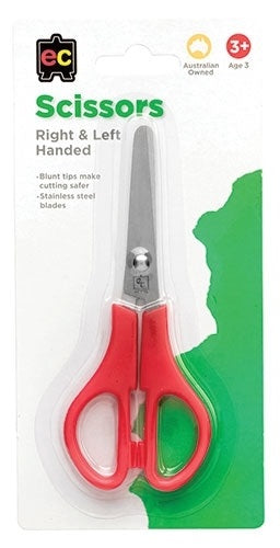 SCISSORS RED HANDLE 130mm HANGSELL (1) EC EDVANTAGE
