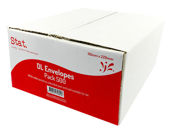 ENVELOPE STAT DL SECRET PEEL/SEAL U/B BX500
