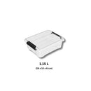 Sp- Storage Tub Protext 1.15l 190x150x6mm Clear With Clip Lock Lid
