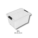 Sp- Storage Tub Protext 15l 380x290x20mm Clear With Clip Lock Lid
