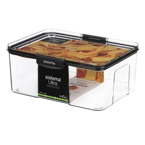 Sistema Ultra Rectangle Plastic Food Container 2.63 Litre Clear