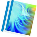 Sp- Binding Covers Fellowes Thermal A4 3mm Leathergrain Back Blue Pk100