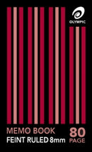 MEMO BOOK OLYMPIC 165X100MM STAPLED 80PG