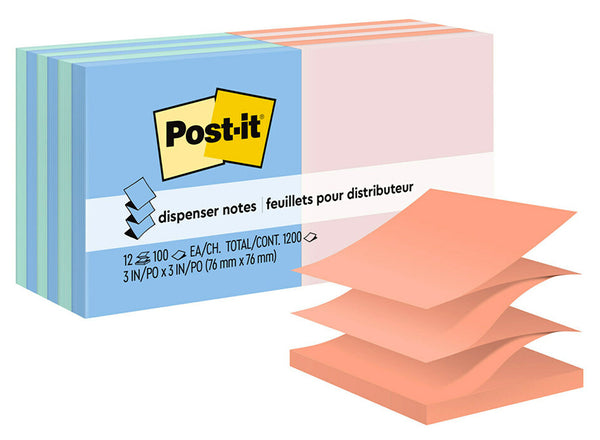 NOTES POP UP POST-IT 76X76MM R330-U-ALT CAPETOWN 2 COLOURS PK12