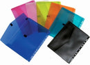 Document Wallet Colby A4 Polywally P326a Pop W/Filing Strip Asst Pk12