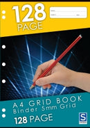 Grid Binder Book Sovereign A4 5mm Grid 128pg (PK10)
