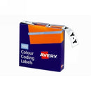 Labels Colour Coding Avery 25x38mm Y Side Tab White Bx500