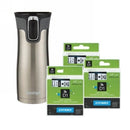 Sp- Deal Dymo D1 Tape 3 12mm Blk/Wht Bonus Contigo Travel Tumbler