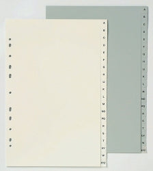 DIVIDERS MARBIG F/C PP GREY A-Z