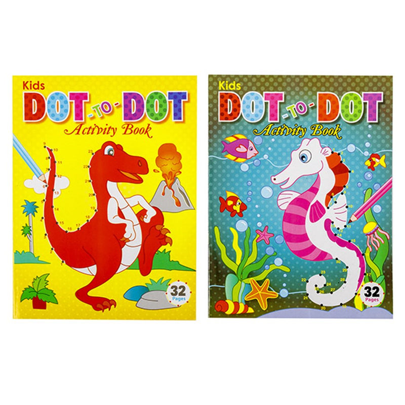 COLOURING BOOK A4 DOT TO DOT 4 DESIGNS 32PG