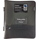 BINDER BUDDY PROTEXT A4 2 RING 25MM WITH ZIPPERHANDLEP/CASEPOCKETS SMOKE