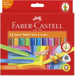 CRAYONS FABER-CASTELL JUNIOR TWIST ASST BX12