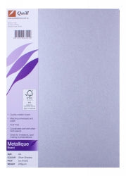 BOARD QUILL A4 METALLIQUE SILVER SHADOW 285GSM PK25