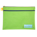 PENCIL CASE MICADOR 375X264MM NAME TWIN ZIP GREEN