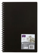 Sp- Visual Art Diary Derwent Academy A4 Portrait Black 120pg