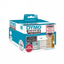 LABEL DYMO LABELWRITER DURABLE 25MMX25MM LW450 WHITE ROLL 1700