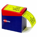 LABELS AVERY 75X99.6MM TOP LOAD ONLY FLUORO YELLOW 750/ROLL