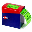 Sp- Labels Avery 75x48.8mm Accepted Fluoro Green 1500/Roll