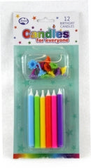 CANDLE ALPEN JUMBO BRIGHTS W/HOLDER PK12