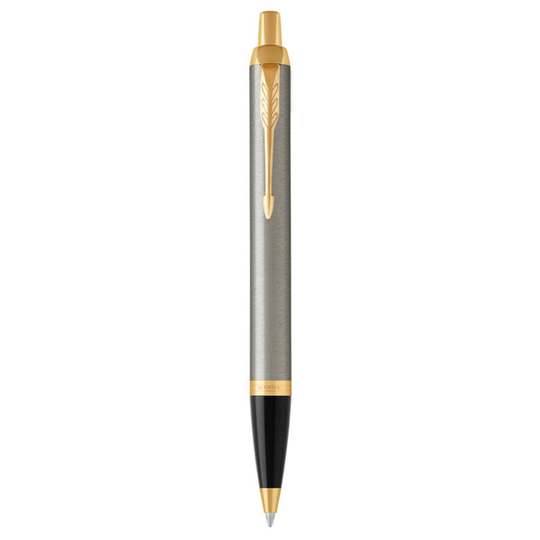 PEN PARKER IM BRUSHED METAL WITH G/TRIM BP IN GIFT BOX