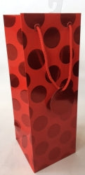 GIFT BAG OZCORP BOTTLE FOIL DOT RED