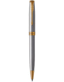 Pen Parker Sonnet Stainless Steel Gold Trim Ballpoint Stainless Steel