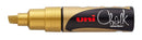 MARKER CHALK UNI 8MM CHISEL TIP GOLD