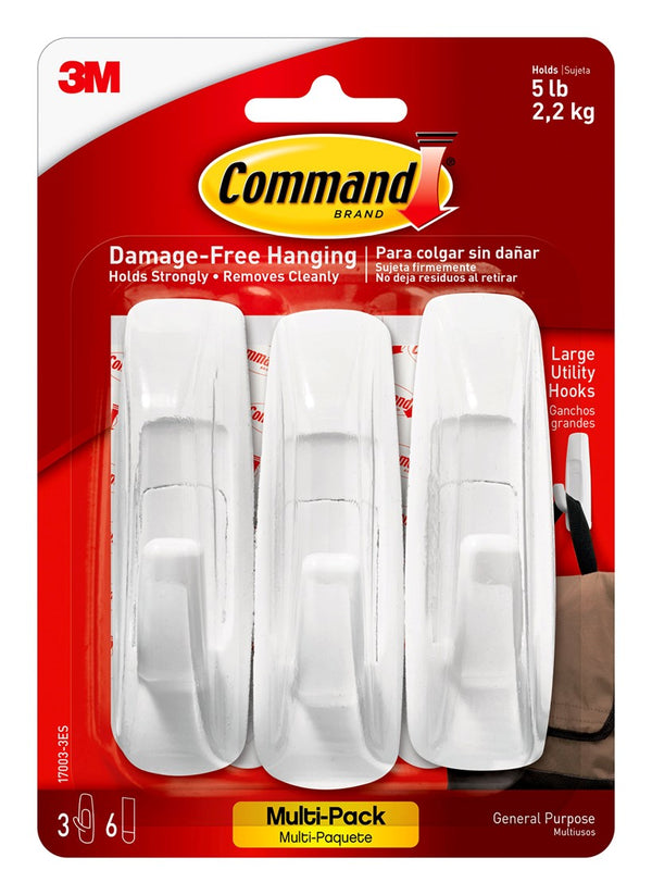 HOOKS COMMAND LARGE VALUE PACK (3 HOOKS/6 STRIPS)