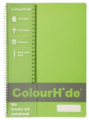 Notebook Colourhide A4 Fluoro Green 120pg