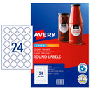 Labels Avery L7147 Gloss Round 40mm Pk10