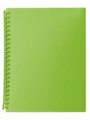 DISPLAY BOOK MARBIG A4 20 POCKET REFILLABLE TRANSLUCENT LIME
