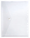 Sp- Binder Pocket Marbig A4 With Button Closure Clear